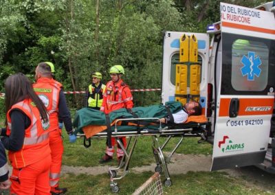 invio in ambulanza all'ospedale