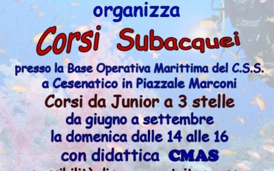 Corsi Sub 2019 in collaborazione con il Saraghina Sub